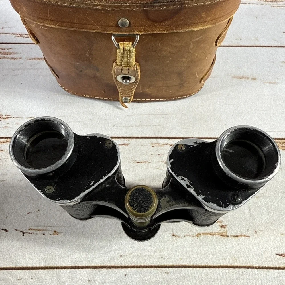 Vintage 1930s–40s MOHRSON Binoculars 8x25 Optics WWII Military France with Case